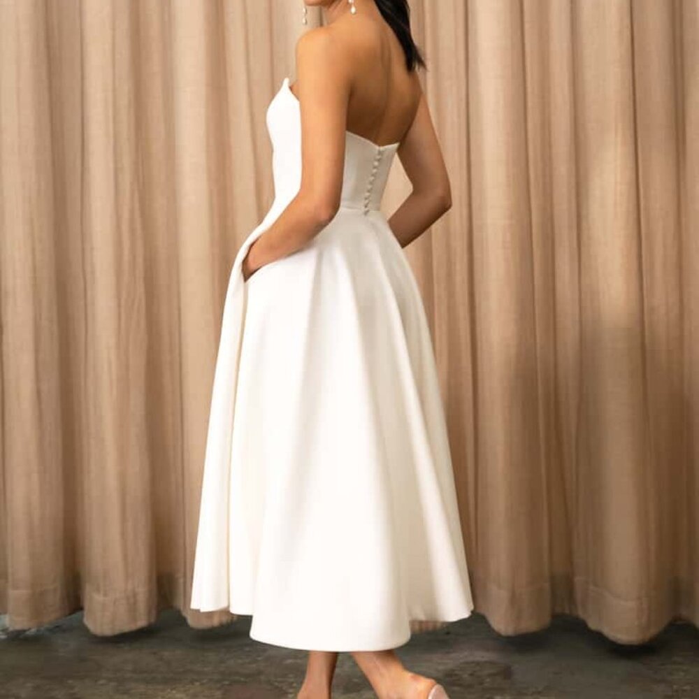 Jenny Yoo Carrie Dress, Size 10, Ivory (Orig. $425) - Picture 4 of 12